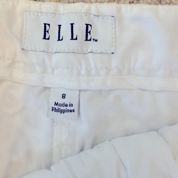 Elle White Eyelet Shorts Size 8 Floral Embroidered Summer Classic - Picture 3 of 3